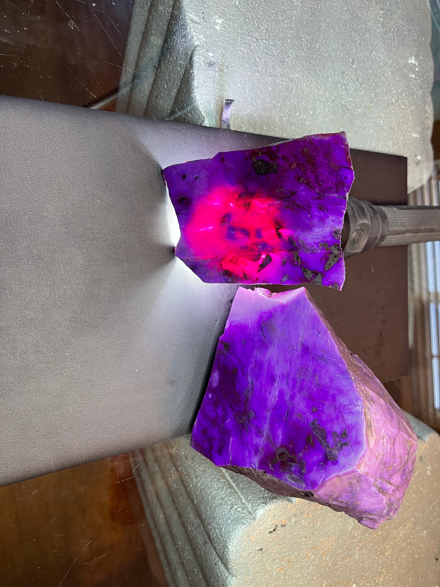 Sugilite Gel Rough SLAB 450 Carats