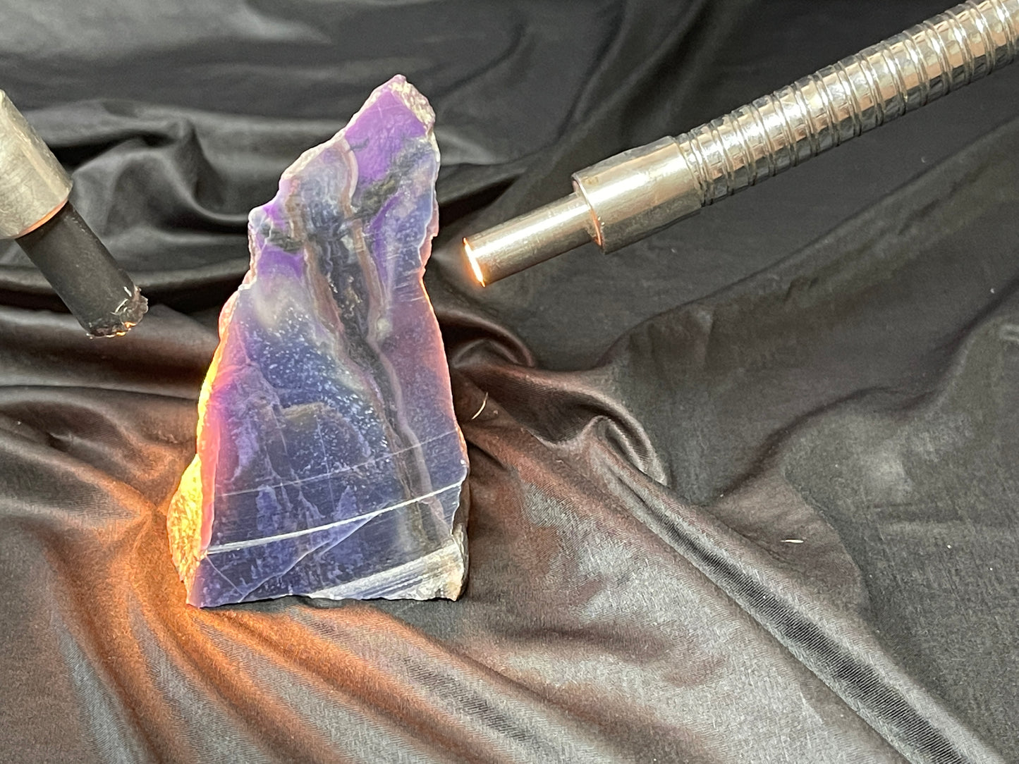 Sugilite & Richterite rough cut slab - 829 carats