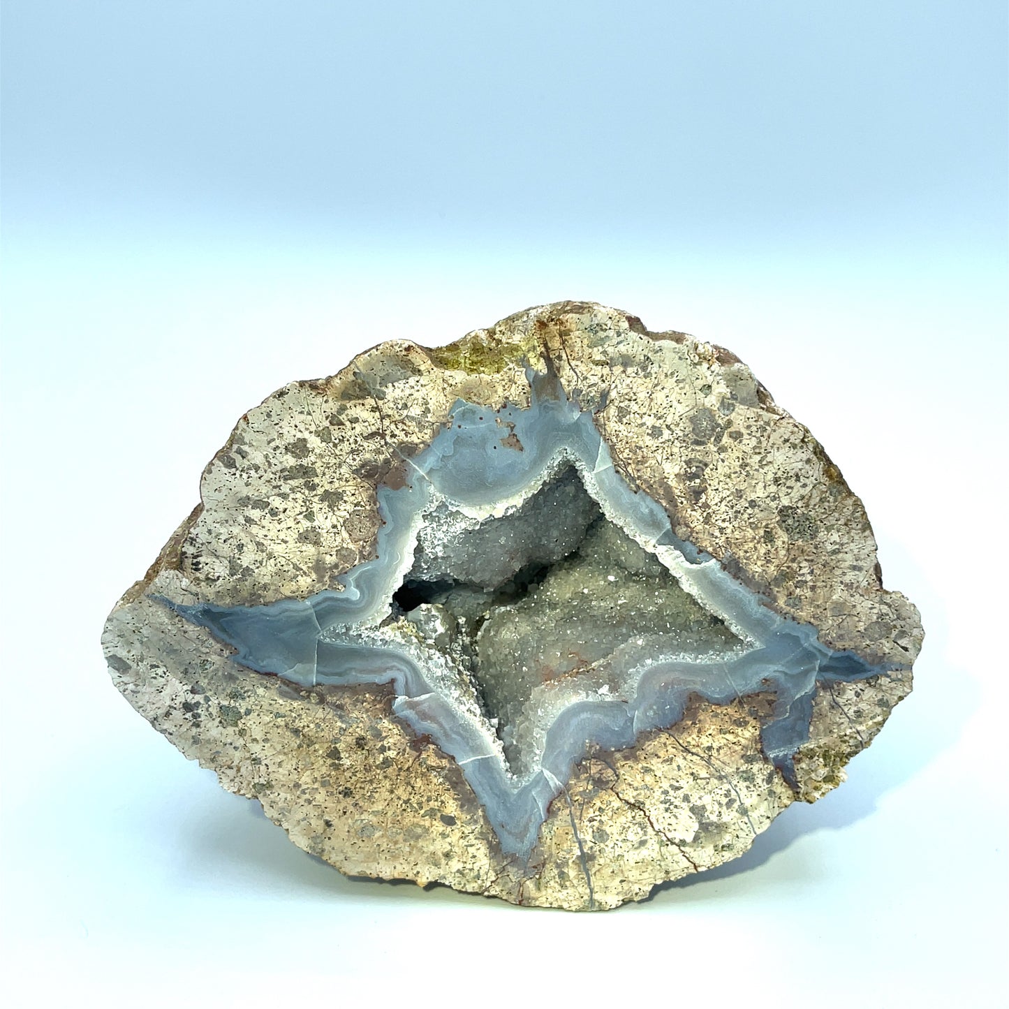 Agate Geode with bright crystallization